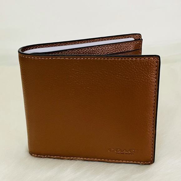 NWT Coach Brown Saddle compact ID Wallet - Picture 8 of 8